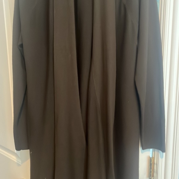 Lafayette 148 long brown draped collar sweater. 100% extra fine merino wool. - Picture 3 of 3